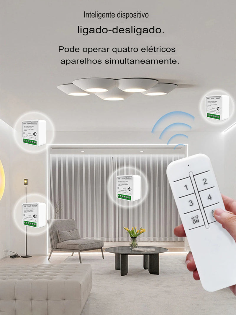 Mini interruptor Inteligente com WIFI, Suporte de APP Alexa Google Home e Controle De Voz para comando - Envio Imediato