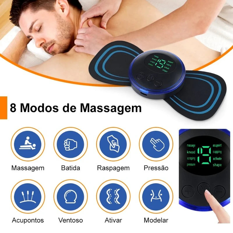 Massageador Portátil  Fisio Relax - EMS – Alívio da Dor Cervical e Relaxamento Muscular