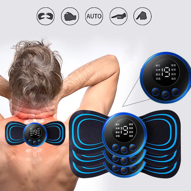 Mini Portable EMS Electric Neck Stimulation Massager For Cervical Muscle Pain Relief