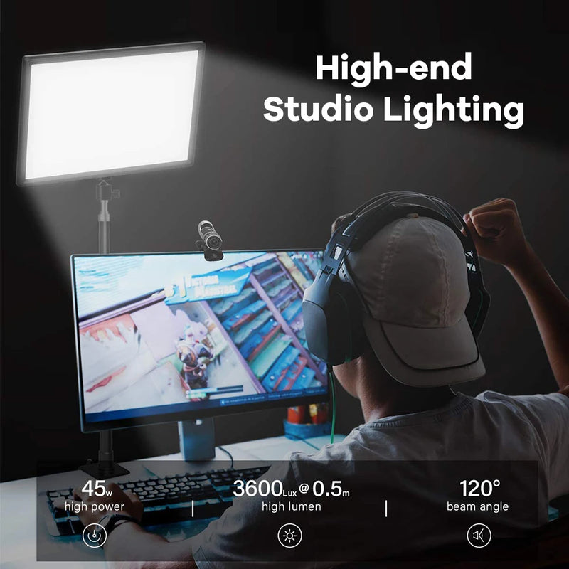 10 inch LED Video Light For Live Streaming Photo Studio Light Panel Photography Dimmable Flat-panel Fill Lamp 3300-5600K