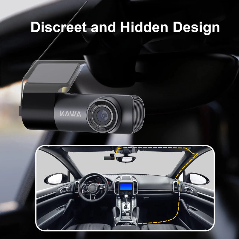 2K Dash Camera For Car DVR Dash Cam In The Car KAWA D5 Video Recorder Emergency Voice Control Night Vision WiFi APP Monitor WDR