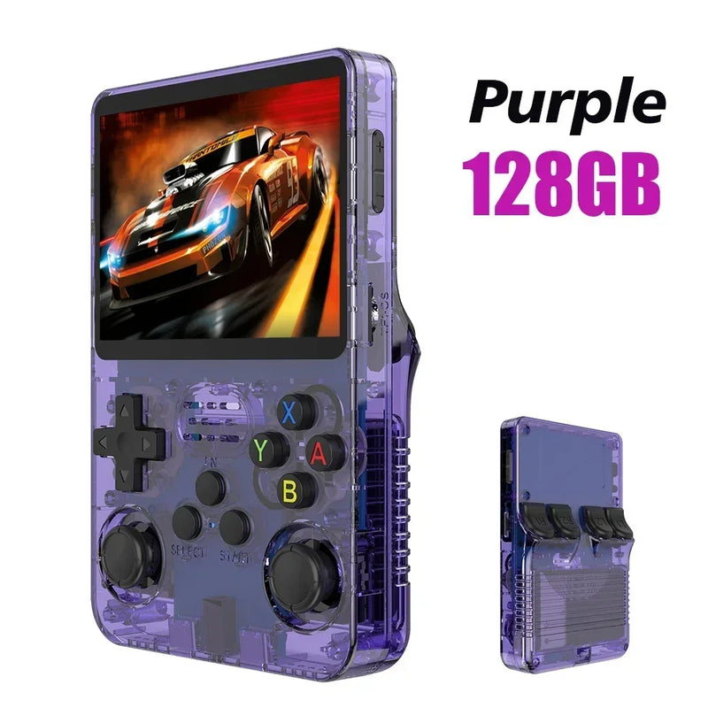 128GB Open Source R36S Video Game Console Linux System 3.5 Inch IPS Screen Orange Portable Pocket Video Player 64GB best Games