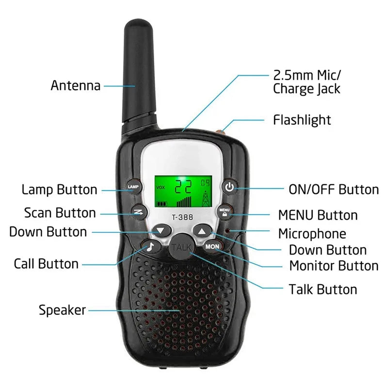 Kit de 2 Walkie Talkies Infantis – Kids Talks