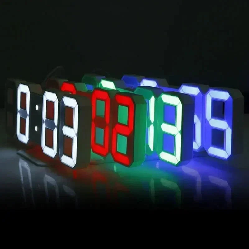 Relógio Digital LED 3D – Clock Style - Minimalista