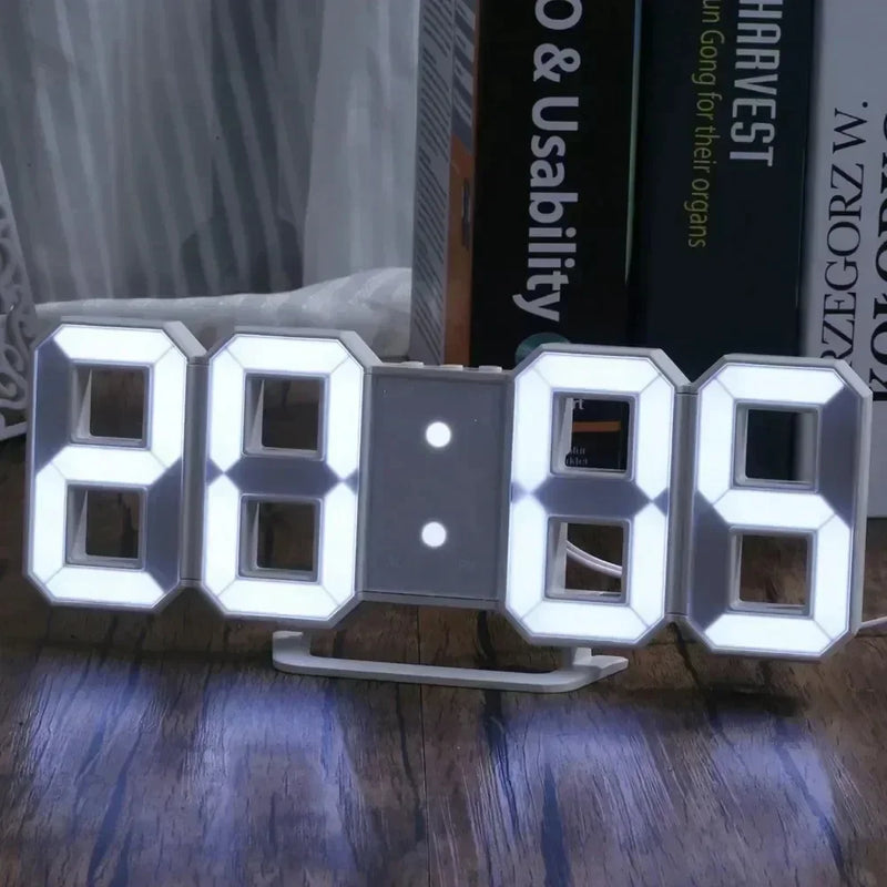 Relógio Digital LED 3D – Clock Style - Minimalista