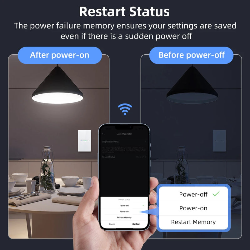 Interruptor Dimmer Inteligente por APP, Voz e Wi-Fi – Full Control - Avatto