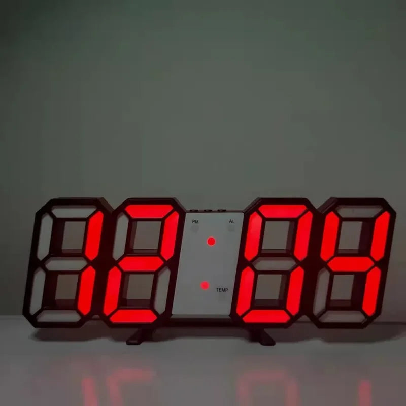 Relógio Digital LED 3D – Clock Style - Minimalista