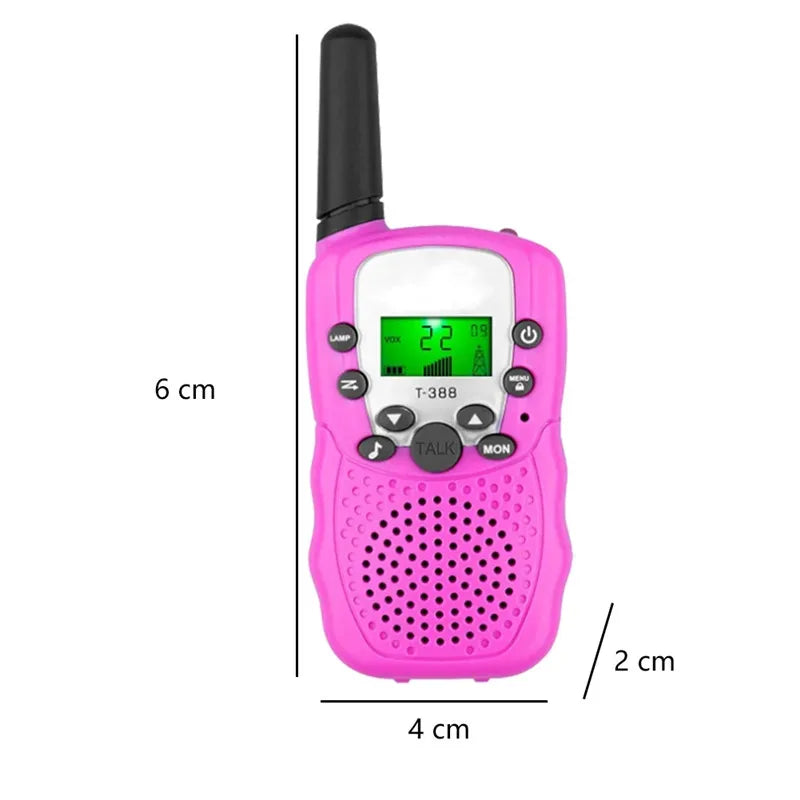 2Pcs/Set Mini Walkie Talkie Children Toy 3 Mile Range Two Way Receiver Electronic toy Radio LCD Flashlight Children Gift for kid