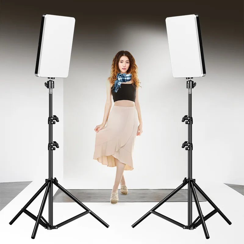 10 inch LED Video Light For Live Streaming Photo Studio Light Panel Photography Dimmable Flat-panel Fill Lamp 3300-5600K