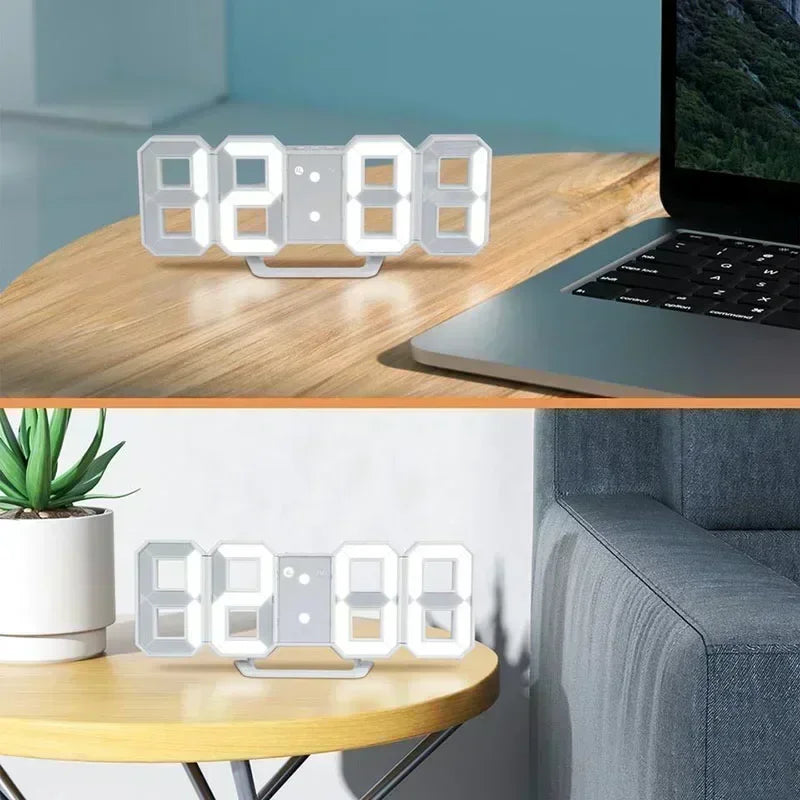 Relógio Digital LED 3D – Clock Style - Minimalista