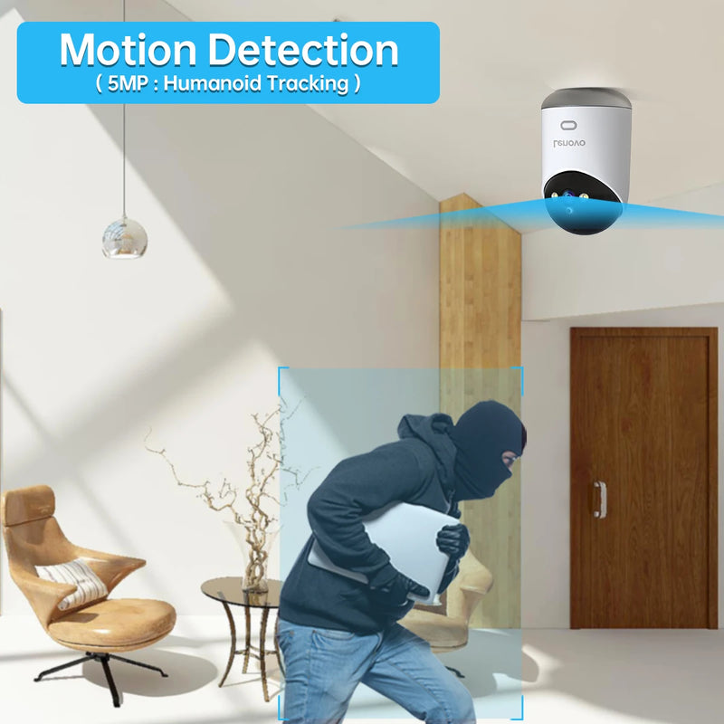 Lenovo 5MP WiFi Camera Smart Home Indoor Wireless IP Surveillance Camera Auto Tracking Security CCTV Surveillance Baby Monitor